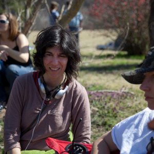 La regista Debra Granik sul set del film Winter's Bone.