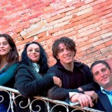 Tresy Taddei con il cast del film L'erede, di cui è co-protagonista.