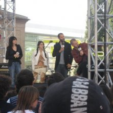 Tresy Taddei e Fabio Volo ospiti di MTV per presentare il film Uno su due