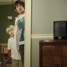 Un'immagine di Nathan Gamble e Chris Massoglia dal film The Hole in 3D