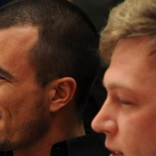 Luca Dorigo in una scena del film Backward