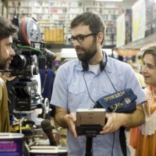 Michael Angarano e Jemaine Clement con il regista Jared Hess sul set del film Gentlemen Broncos