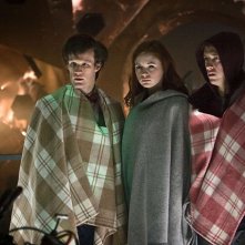 Arthur Darvill, Matt Smith e Karen Gillan nell'episodio Amy's Choice di Doctor Who