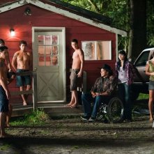 Billy (Gil Birmingham), parte del branco, Emily (Tinsel Korey) e Leah (Julia Jones) nel film The Twilight Saga: Eclipse