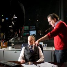Michael Douglas e Oliver Stone sul set di Wall Street 2: Money Never Sleeps