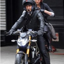 Shia LaBeouf e Carey Mulligan sul set del film Wall Street 2: Money Never Sleeps