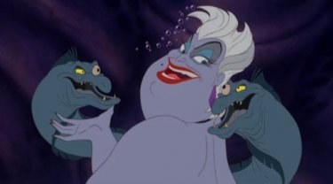 La terribile strega del mare Ursula in una scena de La sirenetta