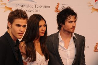 Paul Wesley, Nina Dobrev ed Ian Somerhalder di The Vampire Diaries al Monte Carlo Television Festival 2010