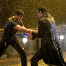 Tom Welling e Callum Blue durante lo scontro nell'episodio Salvation di Smallville