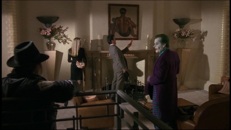 Jack Nicholson Con Sullo Sfondo Kim Basinger E Michael Keaton In Una Scena Del Film Batman 165487