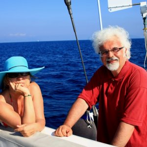 Syusy Blady e Patrizio Roversi nel programma Popoli del mare, in onda su Y&S nel 2010