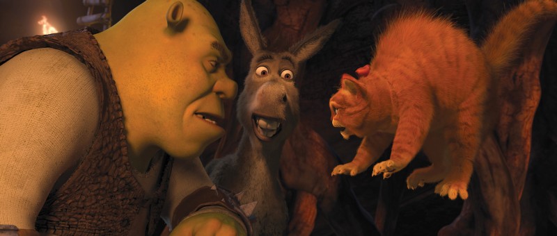 Shrek Ciuchino E Gatto Con Gli Stivali Nel Film Shrek E Vissero Felici E Contenti 165933