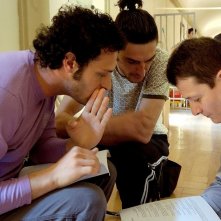 Fabio Troiano, Max Mazzotta e il regista Carlo Sarti sul set di Goodbye, Mr. Zeus!