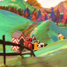 Un panorama variopinto fa da sfondo alle scene del film A Town Called Panic