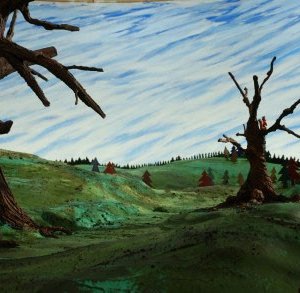 Uno spettacolare fondale del film A Town Called Panic