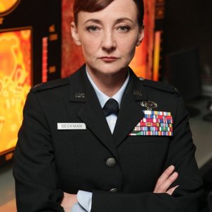 Bonita Friedericy in un'immagine promo per l'episodio Chuck Versus the Subway