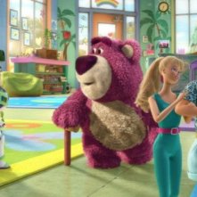 Alcuni dei protagonisti di Toy Story 3: Buzz, Woody, Lotso, Barbie e Ken