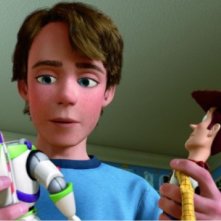 Andy con Buzz e Woody in Toy Story 3