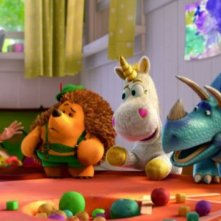 Woody, Mr. Pricklepants, Cono di Panna e Trixie in un'immagine diToy Story 3