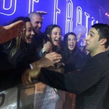 Pietro Taricone subito dopo l'uscita dalla casa del Grande Fratello.