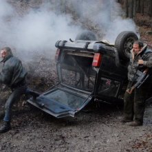 Ottaviano Blitch e Chris Coppola nella scena dell'incidente di Shadow - L'ombra