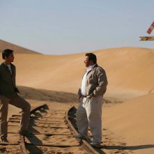 Jim Caviezel e Jeffrey Smith nella serie The Prisoner.