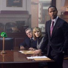 Leslie Bibb, Jamie Foxx e Bruce McGill in una scena del film Law Abiding Citizen