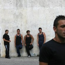 Andrea Iervolino nella scena del penitenziario in Prigioniero di un segreto