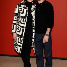 Un sorridente Nicolas Vaporidis con Ana Caterina Morariu presenta Tutto l'amore del mondo