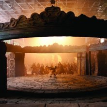 Noah Ringer in una sequenza del film The Last Airbender