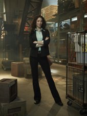 Joanne Kelly in una foto promo per la seconda stagione di Warehouse 13