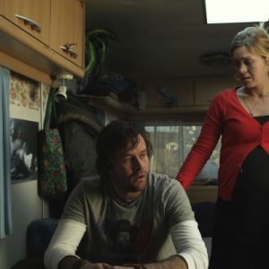 Due interpreti del film Kóngavegur in una scena