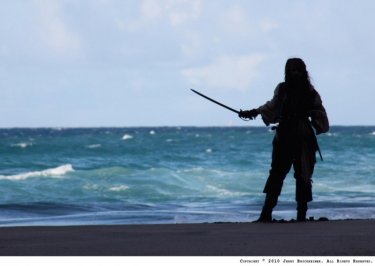 Capitan Jack Sparrow, alias Johnny Depp, in Pirates of the Caribbean: On Stranger Tides