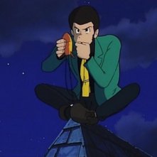 Il ladro Lupin III in una scena del film d'animazione Lupin III: Il castello di Cagliostro