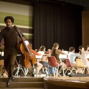 Jamie Foxx in un flashback del film The Soloist
