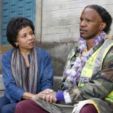 Jamie Foxx in una sequenza del film The Soloist