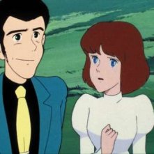 Lupin III e Clarisse in una scena del film d'animazione Lupin III: Il castello di Cagliostro