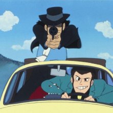 Lupin III e Jigen in una celebre scena del film d'animazione Lupin III: Il castello di Cagliostro