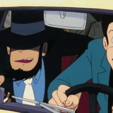 Lupin III e Jigen in una sequenza del film d'animazione Lupin III: Il castello di Cagliostro