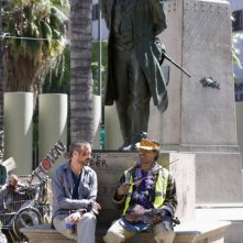 Robert Downey Jr. e Jamie Foxx in una scena del film The Soloist