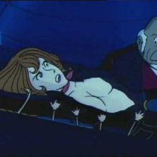 Una celebre scena dell'episodio Trappola su quattro ruote della serie Le avventure di Lupin