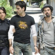 Missy Peregrym, Billy Otis e Ben Bass in un momento dell'episodio Fresh Paint di Rookie Blue