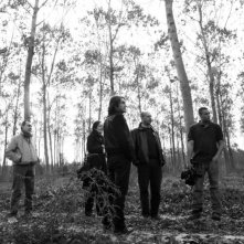 Luciano Ligabue e Piergiorgio Gay sul set del documentario Niente Paura - Come eravamo, come siamo e le canzoni di Ligabue