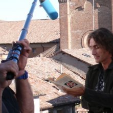 Luciano Ligabue sul set del documentario Niente Paura