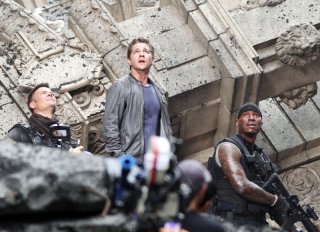 Josh Duhamel, Shia LaBeouf e Tyrese Gibson durante le riprese di Transformers 3
