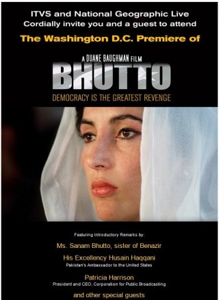 Locandina promozionale di Bhutto