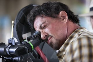 Sylvester Stallone sul set del suo The Expendables