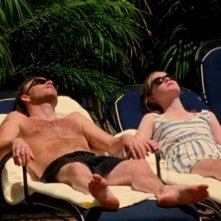 Stephen Dorff e Elle Fanning in un momento di relax nel film Somewhere