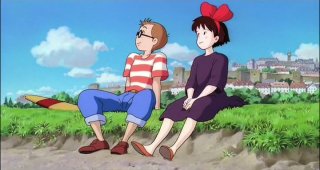 Una scena del film d'animazione Kiki consegne a domicilio del 1989