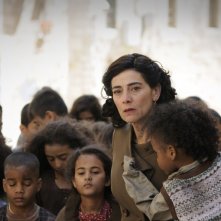 Hiam Abbass in una scena del drammatico Miral